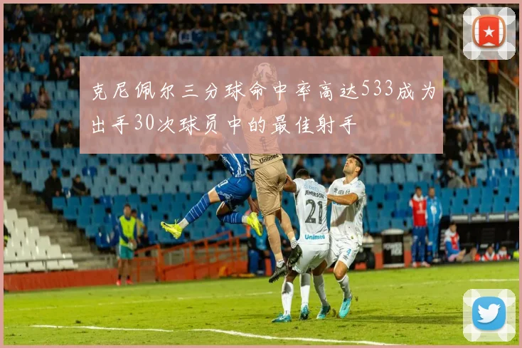 克尼佩尔三分球命中率高达533成为出手30次球员中的最佳射手